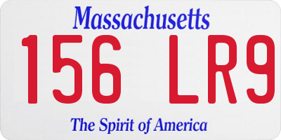 MA license plate 156LR9