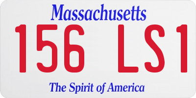 MA license plate 156LS1