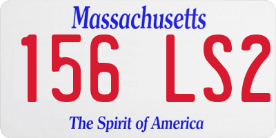 MA license plate 156LS2