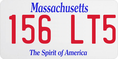 MA license plate 156LT5