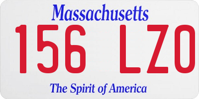 MA license plate 156LZ0