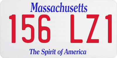 MA license plate 156LZ1