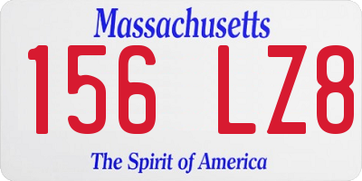 MA license plate 156LZ8