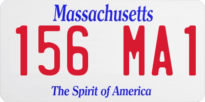 MA license plate 156MA1