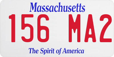 MA license plate 156MA2