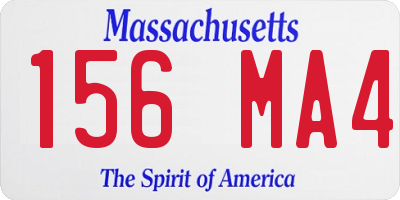 MA license plate 156MA4