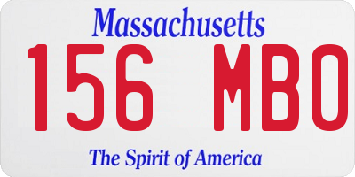 MA license plate 156MB0