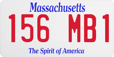 MA license plate 156MB1