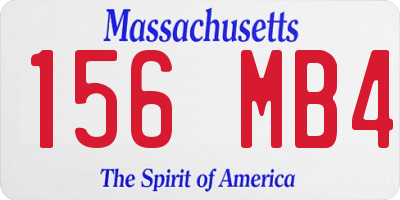 MA license plate 156MB4
