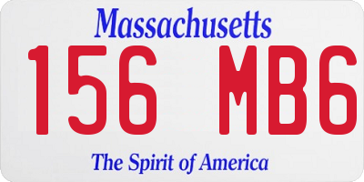 MA license plate 156MB6