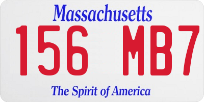 MA license plate 156MB7