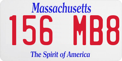 MA license plate 156MB8