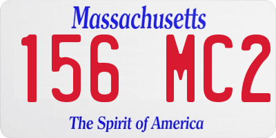 MA license plate 156MC2