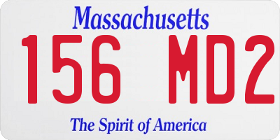 MA license plate 156MD2