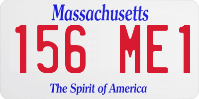 MA license plate 156ME1