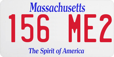 MA license plate 156ME2
