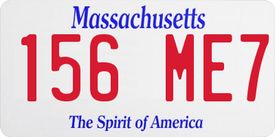 MA license plate 156ME7