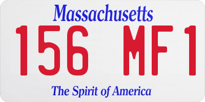 MA license plate 156MF1