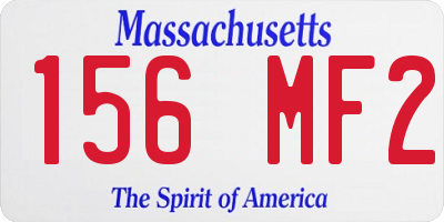 MA license plate 156MF2