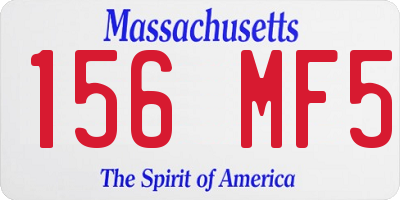 MA license plate 156MF5