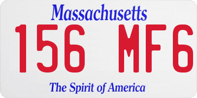 MA license plate 156MF6