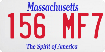 MA license plate 156MF7