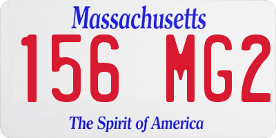 MA license plate 156MG2