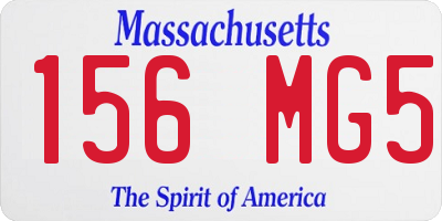 MA license plate 156MG5