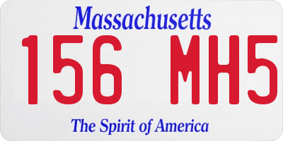 MA license plate 156MH5