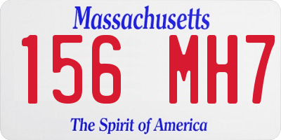 MA license plate 156MH7