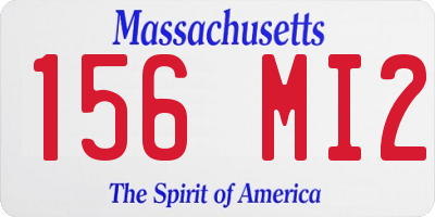 MA license plate 156MI2