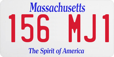 MA license plate 156MJ1