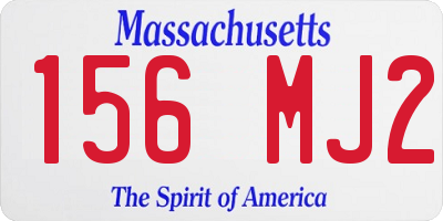 MA license plate 156MJ2
