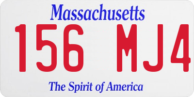 MA license plate 156MJ4
