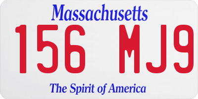 MA license plate 156MJ9
