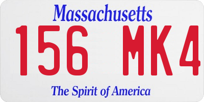 MA license plate 156MK4
