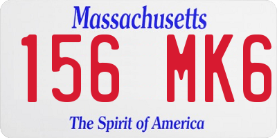 MA license plate 156MK6