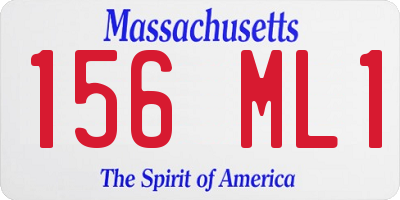 MA license plate 156ML1