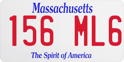 MA license plate 156ML6