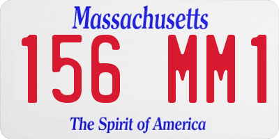 MA license plate 156MM1