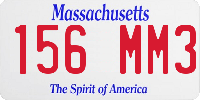 MA license plate 156MM3