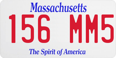 MA license plate 156MM5