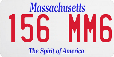 MA license plate 156MM6
