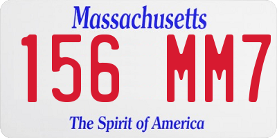 MA license plate 156MM7