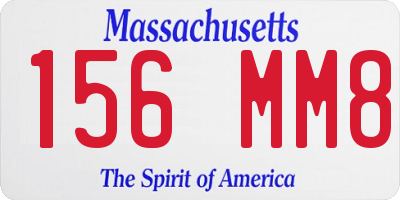 MA license plate 156MM8