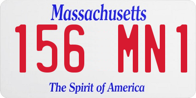 MA license plate 156MN1