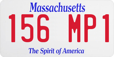 MA license plate 156MP1