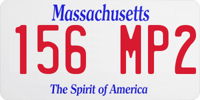 MA license plate 156MP2