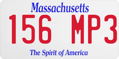MA license plate 156MP3