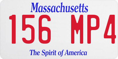 MA license plate 156MP4
